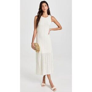 NWT Minkpink Women's Tinsley Knit Midi Dress XS Sleeveless Textured Open Back